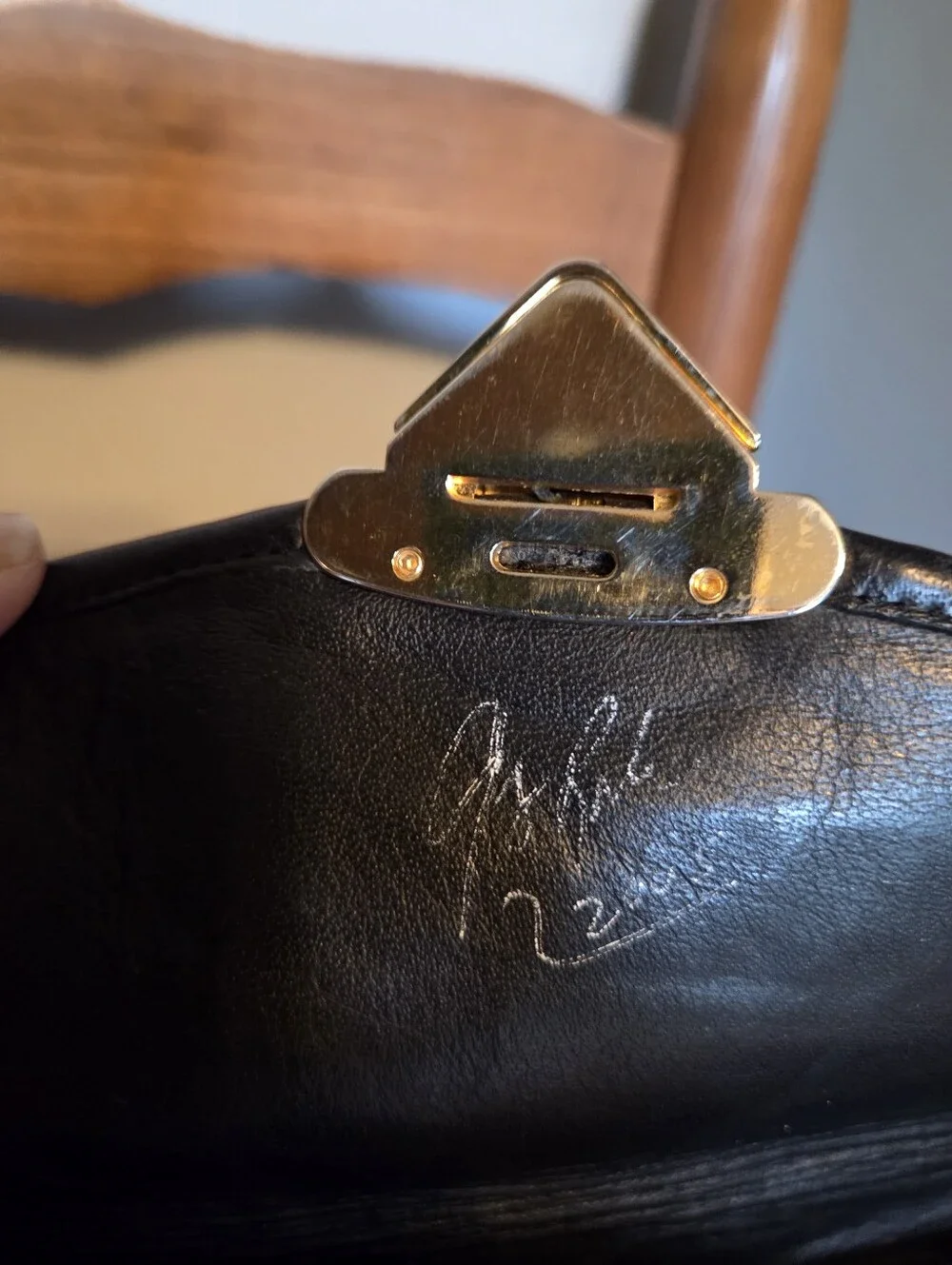Leather Crossbody Bag Silver And Gold Hardware